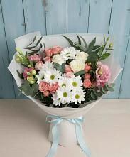 Букет цветов из:  Розы, Лизиантусы и Хризантемы #REPLACE_PRED# Некрасовское