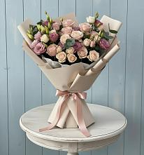 Букет цветов из:  Розы и Лизиантусы в Некрасовское
