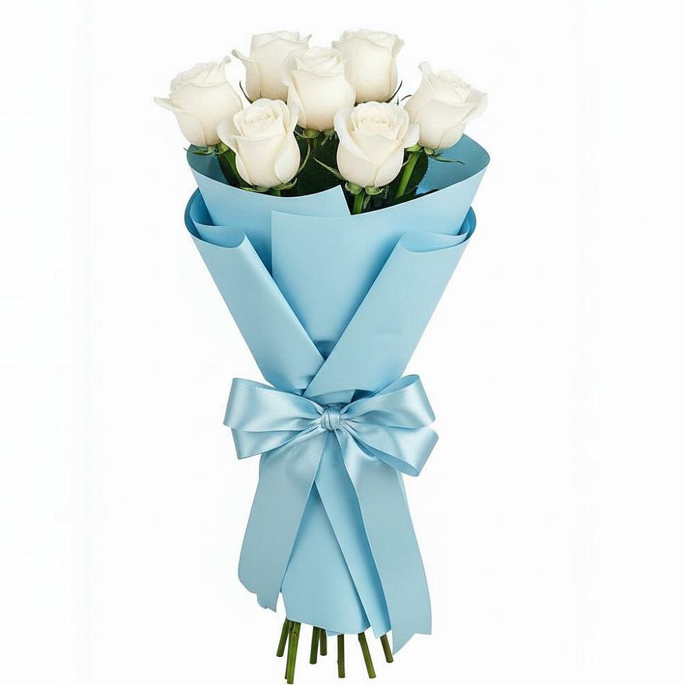 Букет 7 белых роз Проуд в Некрасовское