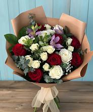 Букет цветов из:  Розы и Альстромерии в Некрасовское