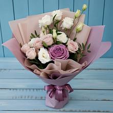 Букет цветов из:  Розы и Лизиантусы #REPLACE_PRED# Некрасовское