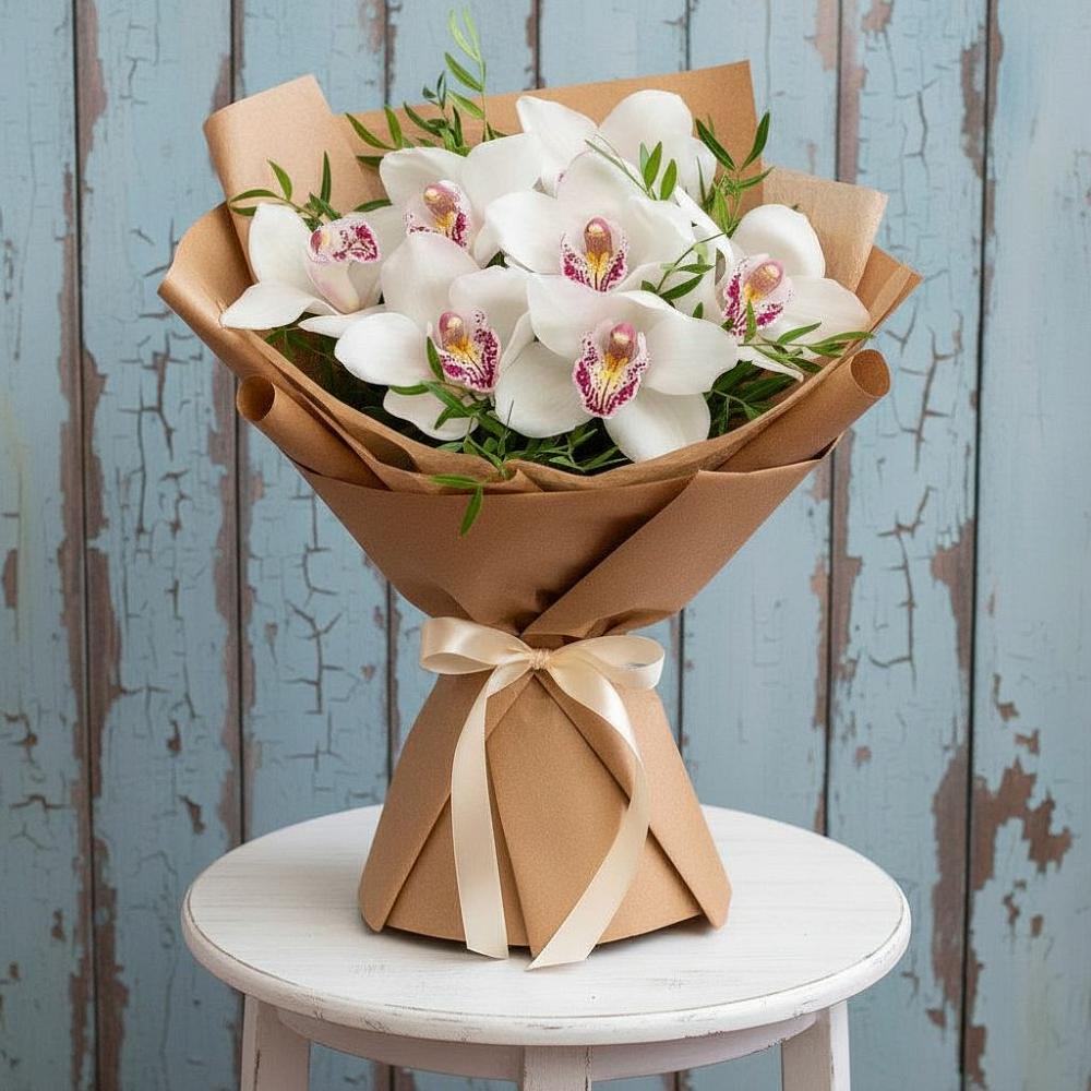 Букет цветов из: Орхидеи и Розы в Некрасовское