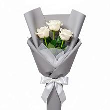 Букет 3 белые розы #REPLACE_PRED# Некрасовское