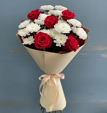 Букет цветов из:  Розы и Хризантемы в Некрасовское