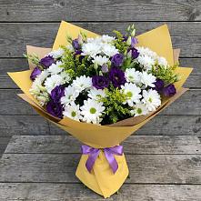 Букет цветов из:  Ирисы, Хризантемы и Ромашки в Некрасовское