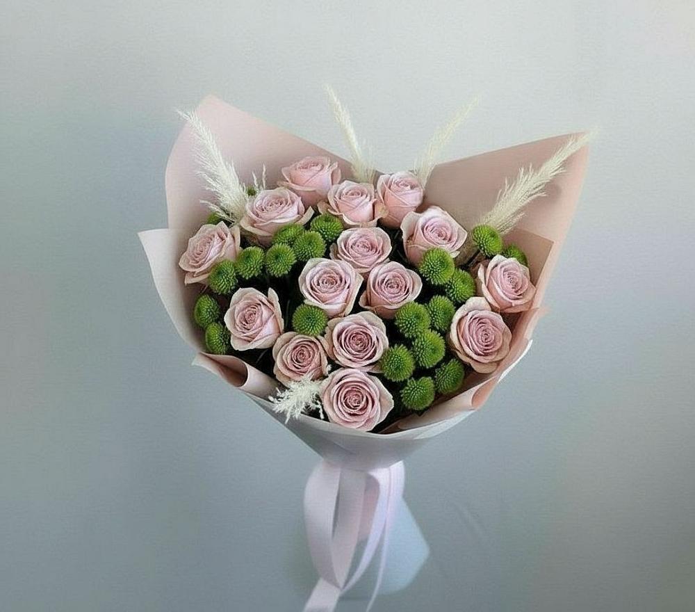 Букет цветов из: Розы и Хризантемы в Некрасовское