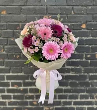 Букет цветов из:  Герберы и Хризантемы в Некрасовское