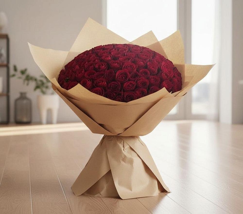 Букет 101 Красная роза в Некрасовское