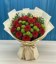 Букет цветов из:  Розы и Хризантемы в Некрасовское