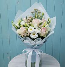 Букет цветов из:  Розы и Лизиантусы в Некрасовское