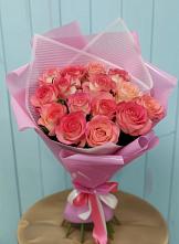 Букет 15 Розовых роз Равель в Некрасовское