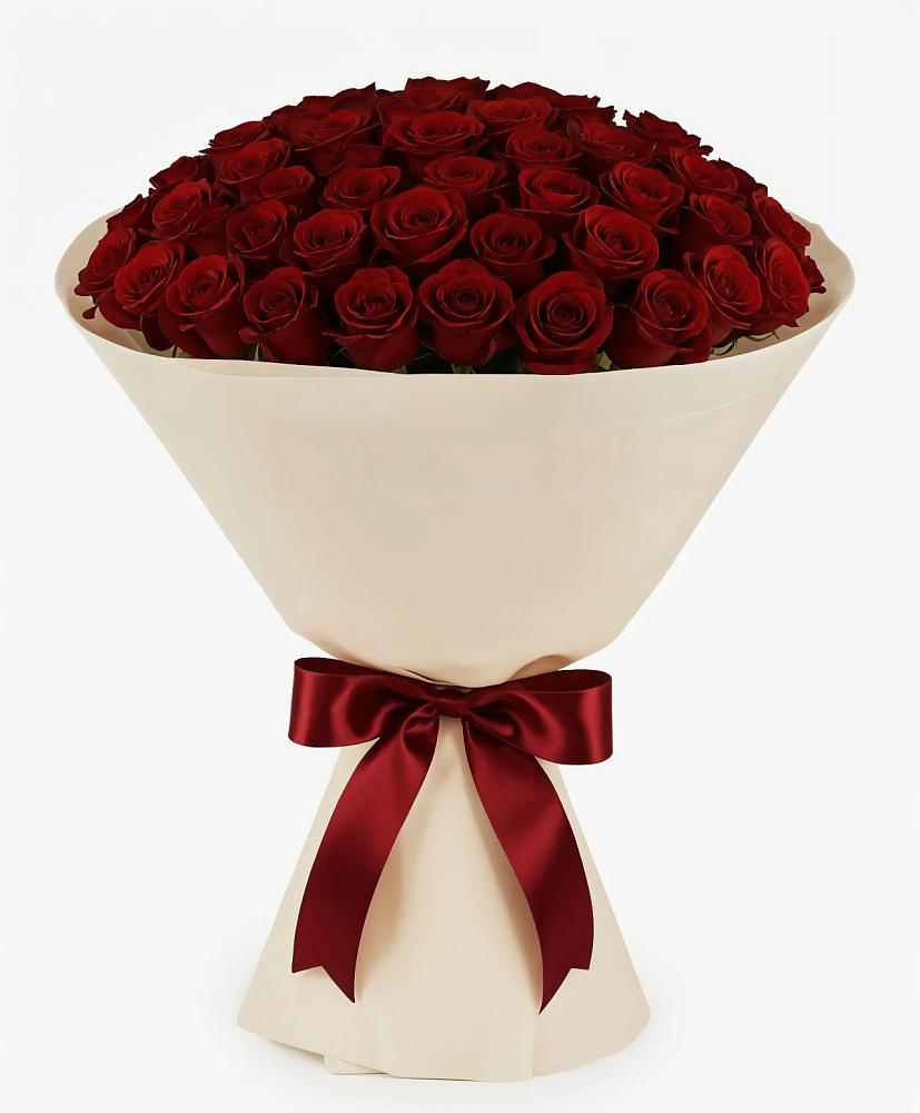 Букет 101 Бордовая роза Блэк Бакарра в Некрасовское